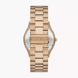 Michael Kors Slim Runway Three-Hand Gold Dial Gold Steel Strap Watch for Women - MK9122 Buy Now By Michael Kors