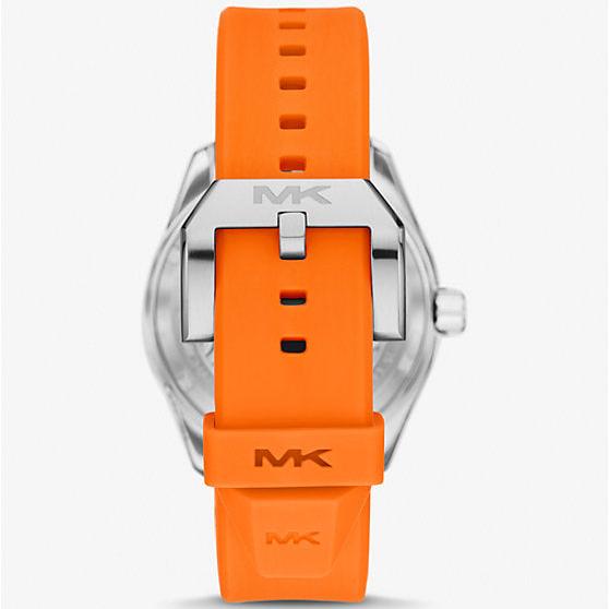 Michael Kors Maritime Three-Hand Analog Black Dial Orange Silicone Strap Watch for Men - MK9157 Buy Now By Michael Kors