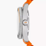 Michael Kors Maritime Three-Hand Analog Black Dial Orange Silicone Strap Watch for Men - MK9157 Buy Now By Michael Kors