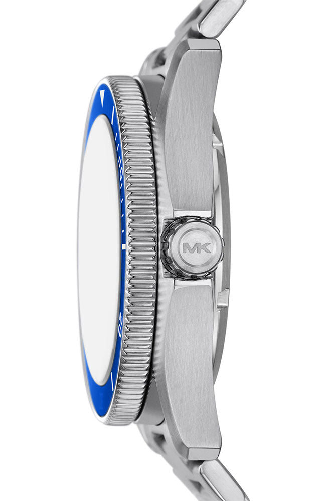Michael Kors Maritime Three-Hand Blue Dial Silver Steel Strap Watch for Men - MK9160 Buy Now By Michael Kors