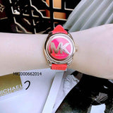 Michael Kors Janelle Three Hand Red Dial Red Rubber Strap Watch For Women - MK7142 Buy Now By Michael Kors