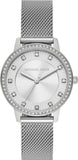 Michael Kors Quartz Crystals White Dial Silver Mesh Strap Watch for Women - MKO1013 Buy Now By Michael Kors