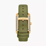 Michael Kors Monroe Three-Hand Silver Dial Green Leather Strap Watch for Women - MKO1028 Buy Now By Michael Kors