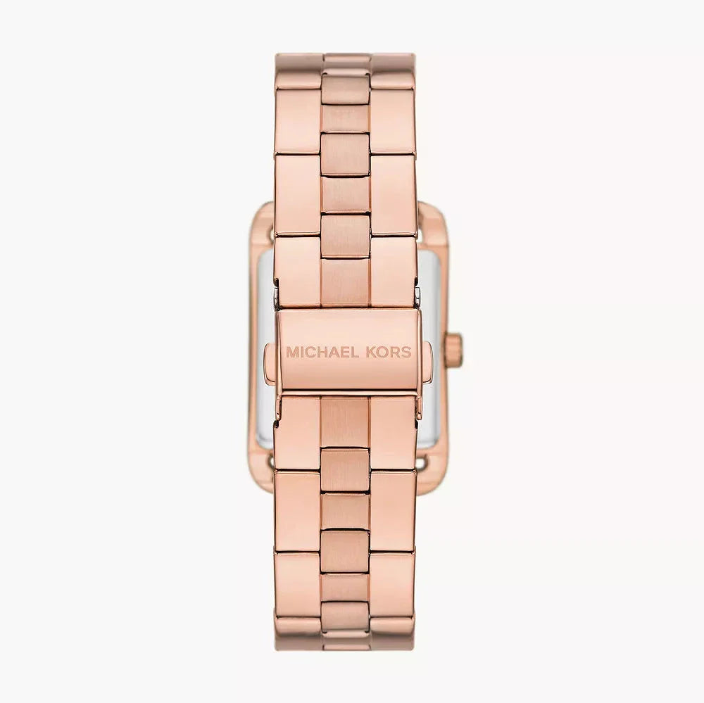 Michael Kors Monroe Three Hand Rose Gold Dial Rose Gold Steel Strap Watch for Women - MKO1032 Buy Now By Michael Kors