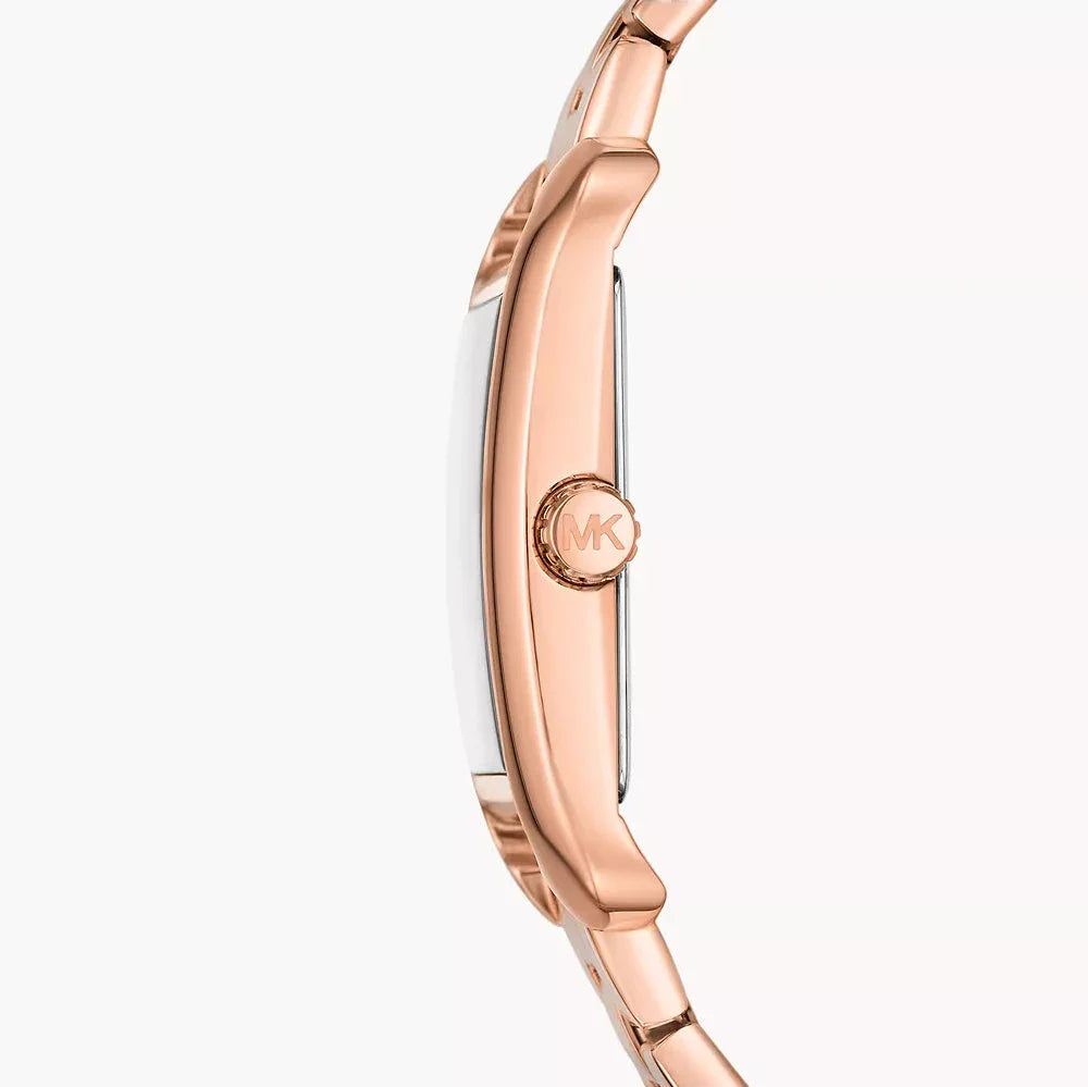 Michael Kors Monroe Three Hand Rose Gold Dial Rose Gold Steel Strap Watch for Women - MKO1032 Buy Now By Michael Kors