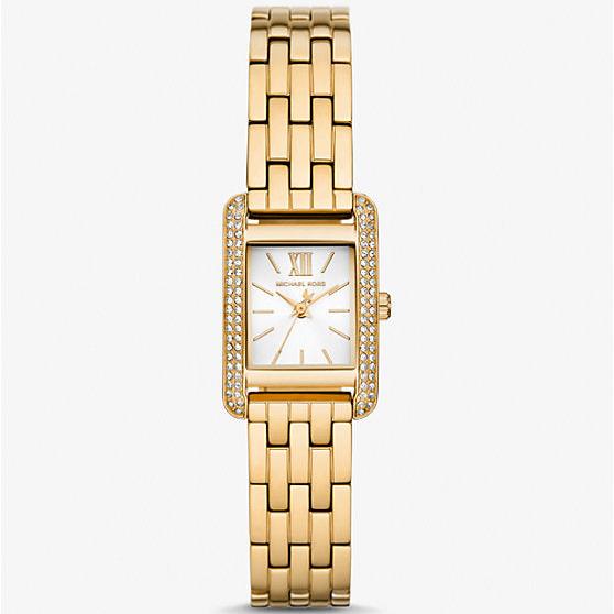 Michael Kors Monroe Pave Crystals White Dial Gold Steel Strap Watch for Women - MKO1034 Buy Now By Michael Kors