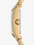 Michael Kors Monroe Pave Crystals White Dial Gold Steel Strap Watch for Women - MKO1034 Buy Now By Michael Kors