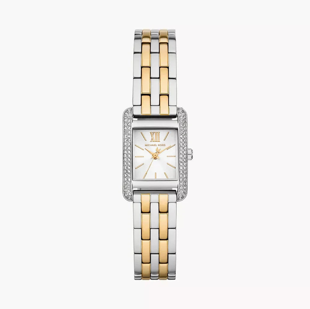 Michael Kors Three-Hand White Dial Two Tone Steel Strap Watch for Women - MKO1035 Buy Now By Michael Kors