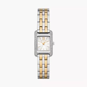 Michael Kors Three-Hand White Dial Two Tone Steel Strap Watch for Women - MKO1035 Buy Now By Michael Kors