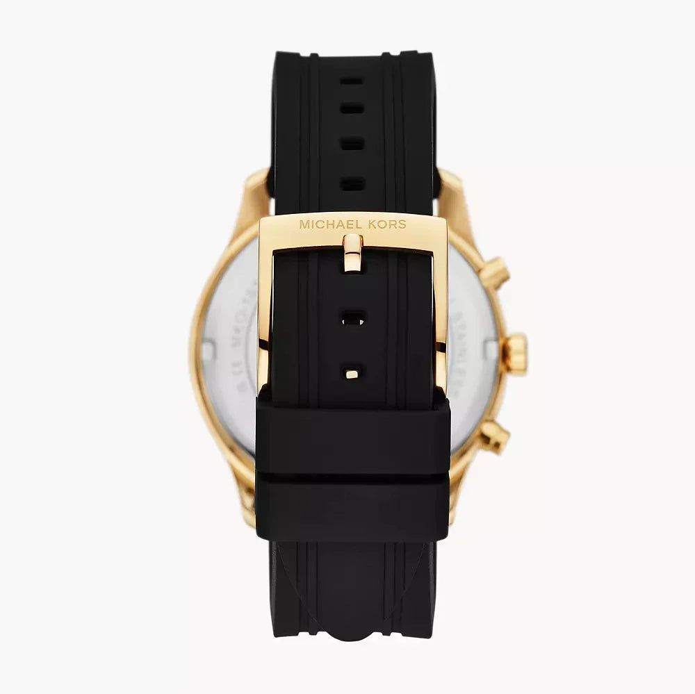 Michael Kors Berkley Chronograph Black Dial Black Rubber Strap Watch for Men - MKO1038 Buy Now By Michael Kors