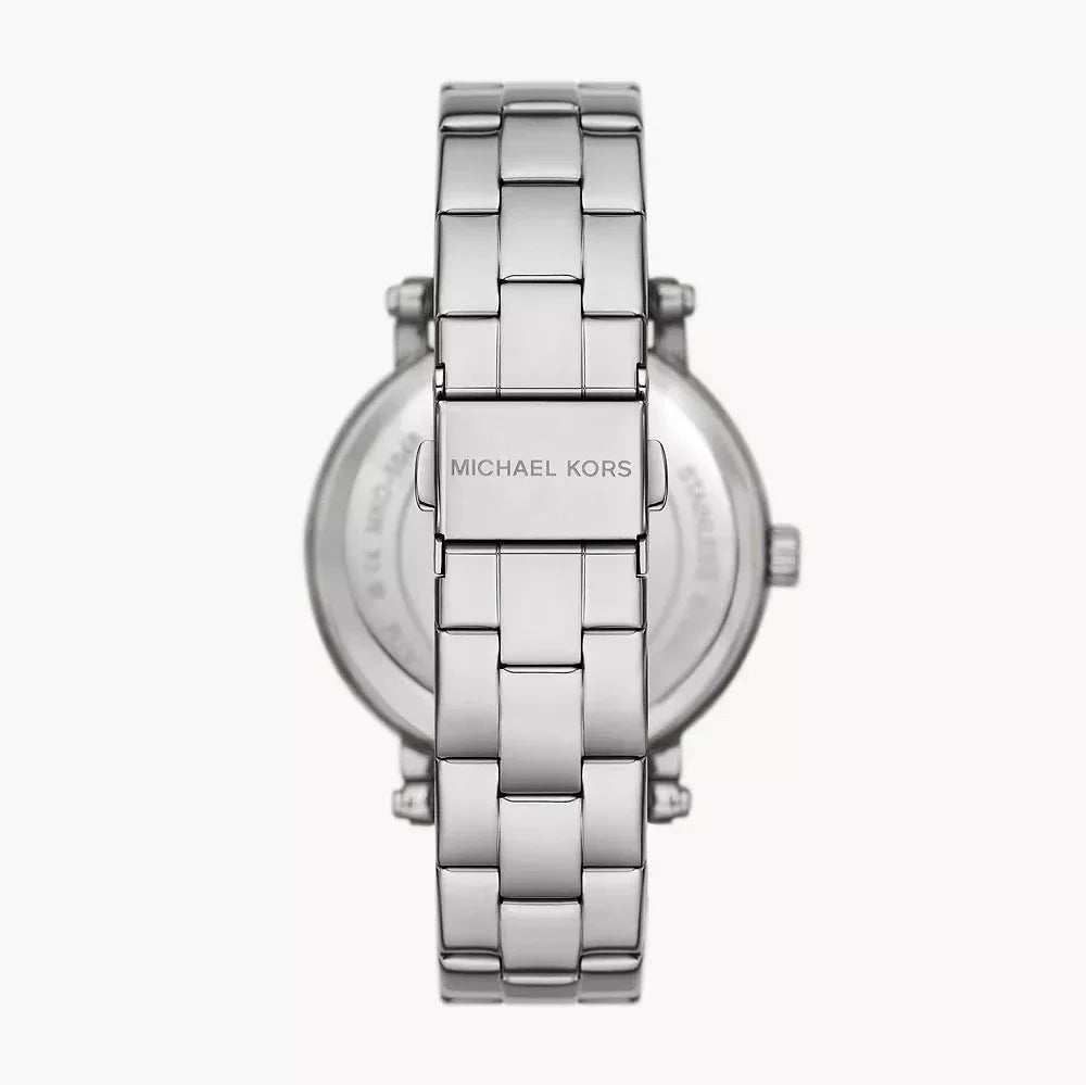 Michael Kors Corey Three Hand Pink Dial Silver Steel Strap Watch for Women - MKO1050 Buy Now By Michael Kors