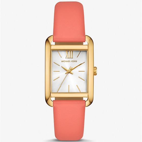 Michael Kors Petite Monroe White Dial Orange Leather Strap Watch for Women - MKO1060 Buy Now By Michael Kors