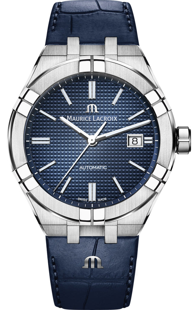 Maurice Lacroix Aikon Automatic Blue Dial Blue Leather Strap Watch For Men - AI6008-ss001-430-1 Buy Now By Maurice Lacroix