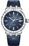 Maurice Lacroix Aikon Automatic Blue Dial Blue Leather Strap Watch For Men - AI6008-ss001-430-1 Buy Now By Maurice Lacroix
