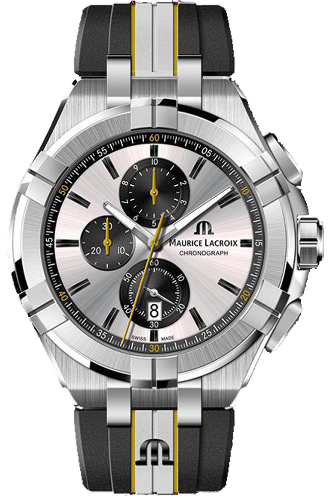 Maurice Lacroix Aikon Chronograph King of the Court Limited Edition Silver Dial Grey Rubber Strap Watch for Men - AI1018-TT030-130-K Buy Now By Maurice Lacroix