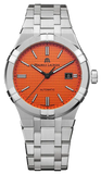 Maurice Lacroix Aikon Automatic Date Orange Dial Silver Steel Strap Watch For Men - AI6008-SS00F-530-E Buy Now By Maurice Lacroix