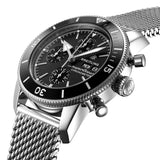 Breitling Superocean Heritage Chronograph 44 Black Dial Silver Mesh Bracelet Watch for Men - A13313121B1A1 Buy Now By Breitling