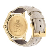 Gucci G Timeless Quartz White Dial White Leather Strap Watch For Women - YA1264033A Buy Now By Gucci