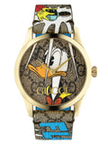 Gucci G Timeless Disney Donald Duck Brown Dial Brown Leather Strap Watch For Women - YA1264167 Buy Now By Gucci