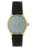 Gucci G Timeless Quartz Blue Dial Black Leather Strap Watch For Men - YA1265018 Buy Now By Gucci