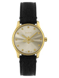 Gucci G Timeless Quartz Silver Dial Black Leather Strap Watch For Women - YA1265023 Buy Now By Gucci