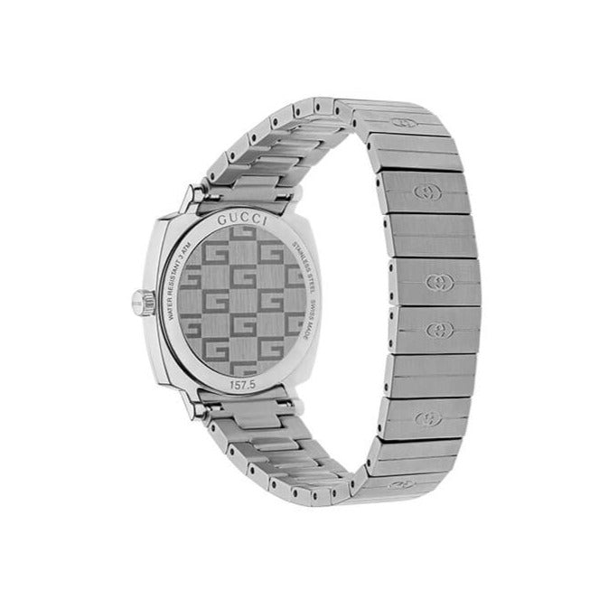 Gucci Grip Quartz Silver Dial Silver Steel Strap Watch For Men - YA157501 Buy Now By Gucci