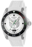Gucci Dive Tiger White Dial White Rubber Strap Watch For Men - YA136329 Buy Now By Gucci