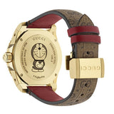 Gucci Dive Doraemon Quartz Brown Dial Brown Leather Strap Watch For Men - YA136335 Buy Now By Gucci