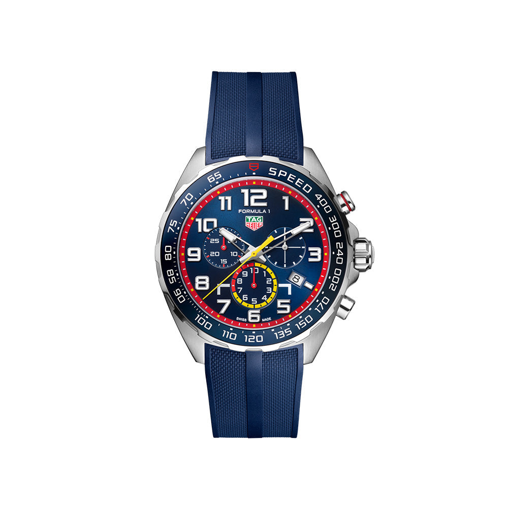 Tag Heuer Formula 1 Red Bull Racing Chronograph Blue Dial Blue Rubber Strap Watch for Men - CAZ101AL.FT8052 Buy Now By Tag Heuer