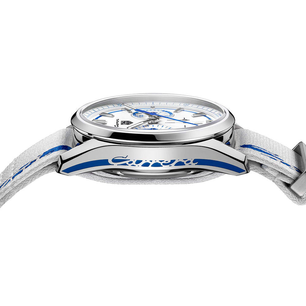 Tag Heuer Carrera Porsche RS 2.7 Automatic Chronograph White Dial White Nylon Strap Watch for Men - CBN2016.EB0275 Buy Now By Tag Heuer