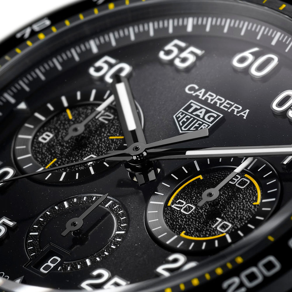 Tag Heuer Carrera x Porsche Automatic Chronograph Black Dial Black Nylon Strap Watch for Men - CBN2A1H.FC6512 Buy Now By Tag Heuer