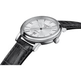 Tissot Carson Premium Lady Born to Be Brace Special Edition Silver Dial Black Leather Strap Watch for Women - T122.207.16.036.00 Buy Now By Tissot