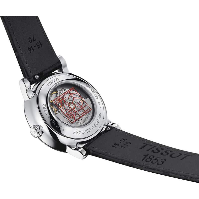 Tissot Carson Premium Lady Born to Be Brace Special Edition Silver Dial Black Leather Strap Watch for Women - T122.207.16.036.00 Buy Now By Tissot