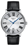 Tissot Carson Premium Silver Dial Black Leather Strap Watch For Men - T122.410.16.033.00