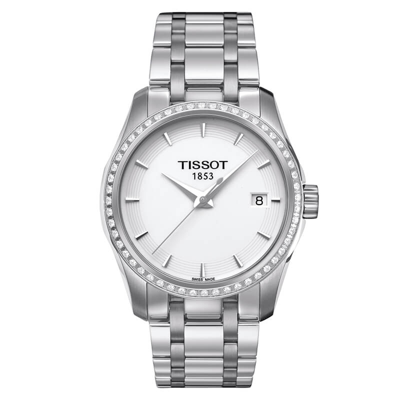 Tissot T Trend Couturier Lady White Dial Watch For Women - T035.210.61.011.00 Buy Now By Tissot