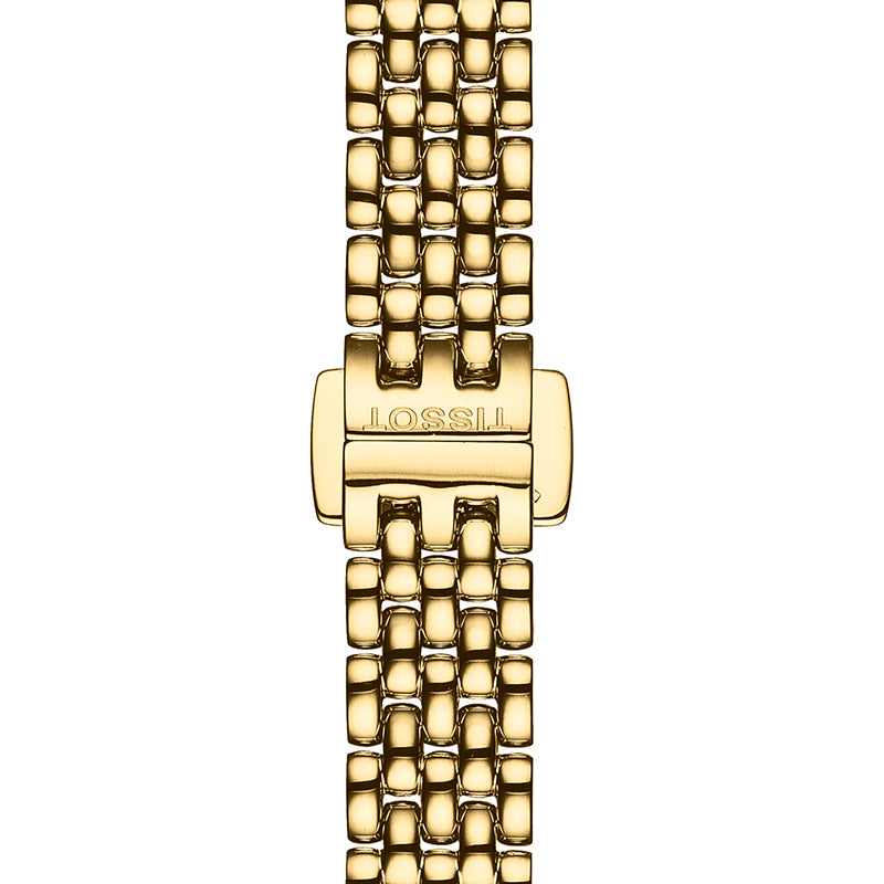 Tissot T-Lady Lovely Mother of Pearl Dial Gold Steel Strap Watch For Women - T058.009.63.116.00 Buy Now By Tissot