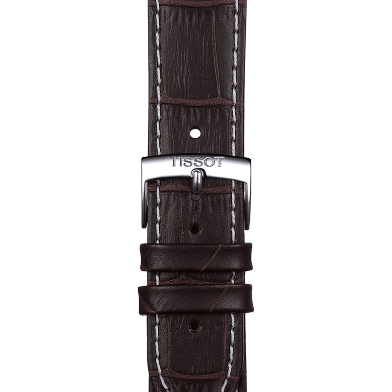 Tissot PR 100 Chronograph Silver Dial Brown Leather Strap Watch for Men - T101.417.16.031.00 Buy Now By Tissot