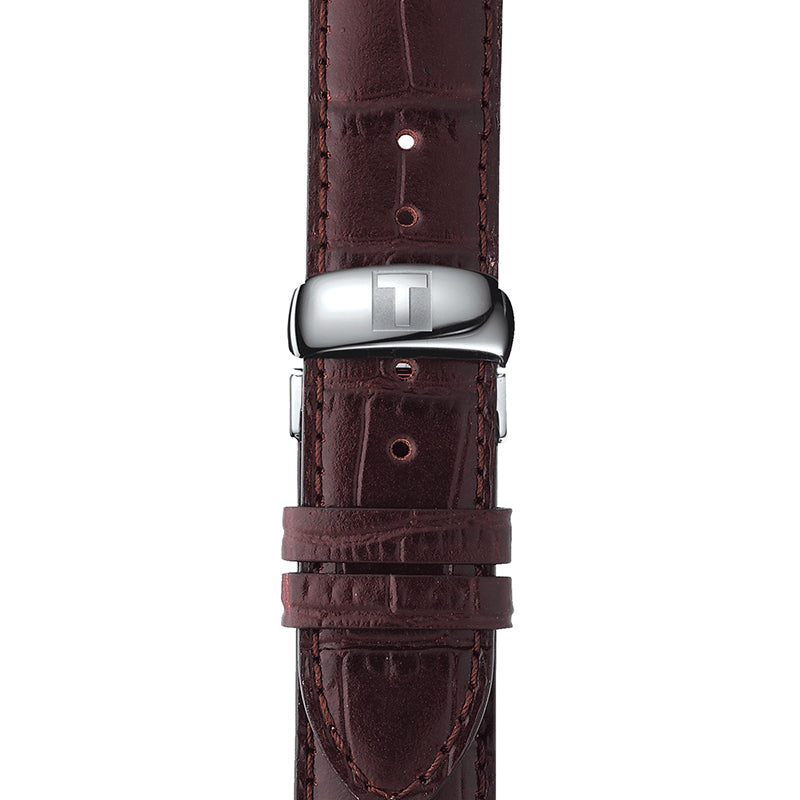 Tissot T Race PRC 200 Chronograph White Dial Brown Leather Strap Watch for Men - T17.1.516.32 Buy Now By Tissot