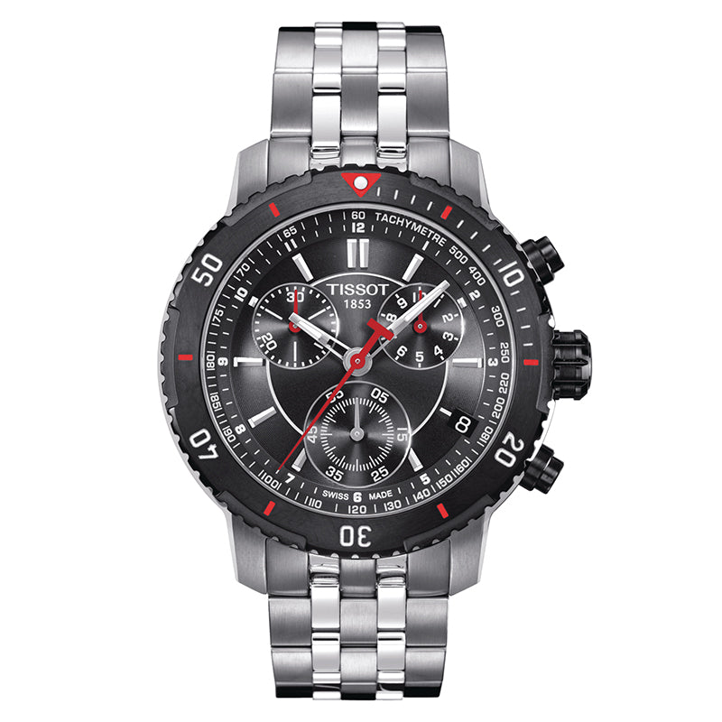 Tissot PRS 200 Chronograph Grey Dial Silver Steel Strap Watch For Men - T067.417.21.051.00 Buy Now By Tissot