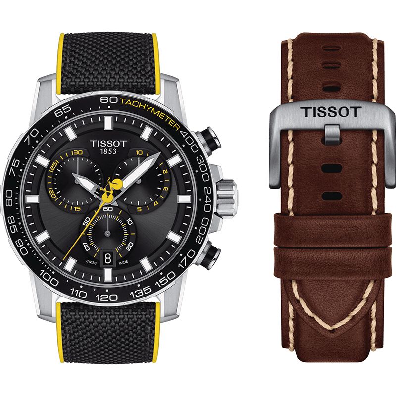 Tissot T Sport Supersport Chrono Tour De France Black Dial Black Nylon Strap Watch for Men - T125.617.17.051.00 Buy Now By Tissot