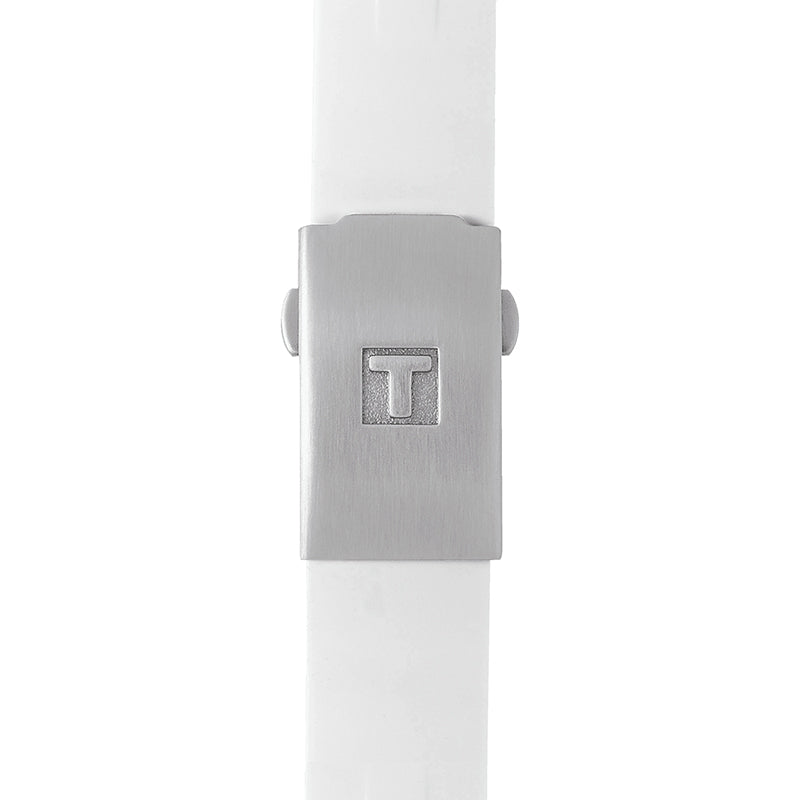 Tissot T Race Lady Chronograph White Dial White Rubber Strap Watch for Women - T048.217.17.017.00 Buy Now By Tissot