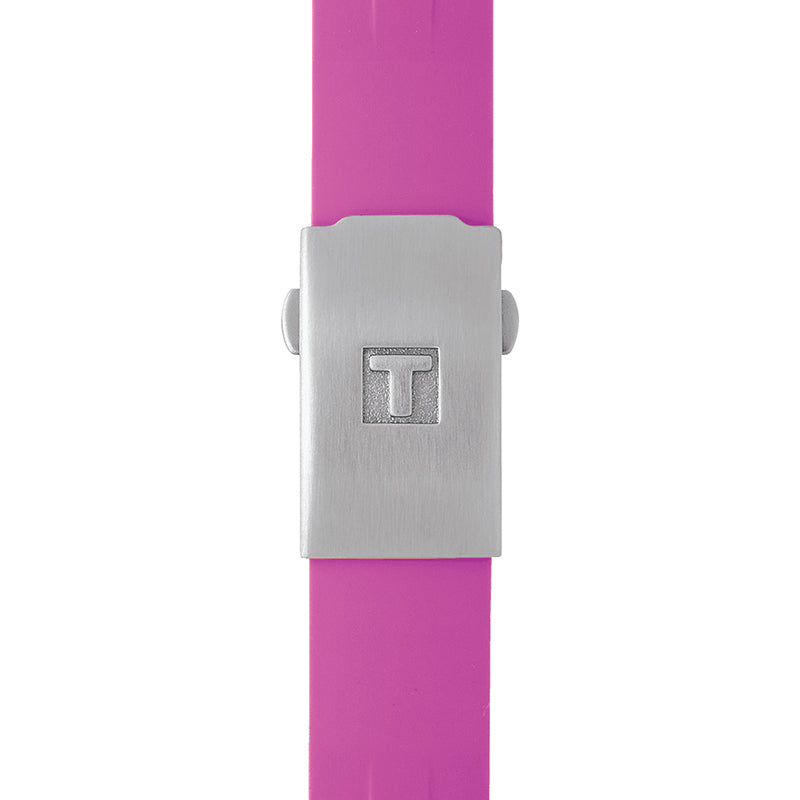 Tissot T Race Chronograph White Dial Pink Rubber Strap Watch for Women - T048.217.17.017.01 Buy Now By Tissot