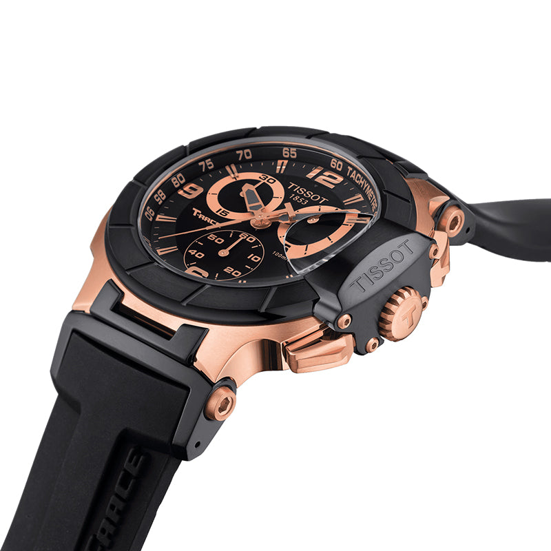 Tissot T Race Chronograph Automatic Black Dial Black Rubber Strap Watch for Men - T048.417.27.057.06 Buy Now By Tissot