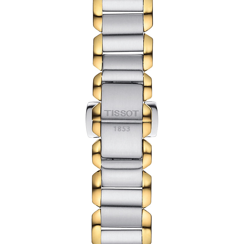 Tissot T Wave Mother of Pearl Dial Two Tone Steel Strap Watch for Women - T023.210.22.117.00 Buy Now By Tissot