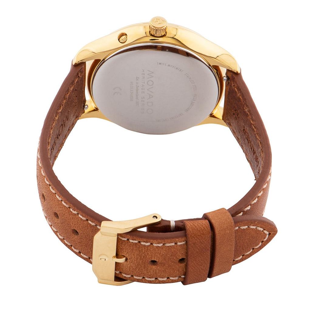 Movado Heritage Celestograf Navy Blue Dial Brown Leather Strap Watch For Women - 3650010 Buy Now By Movado