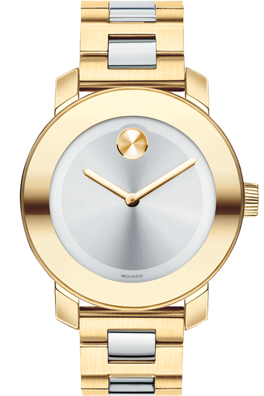Movado Bold Silver Dial Two Tone Steel Strap Watch for Women - 3600129 Buy Now By Movado