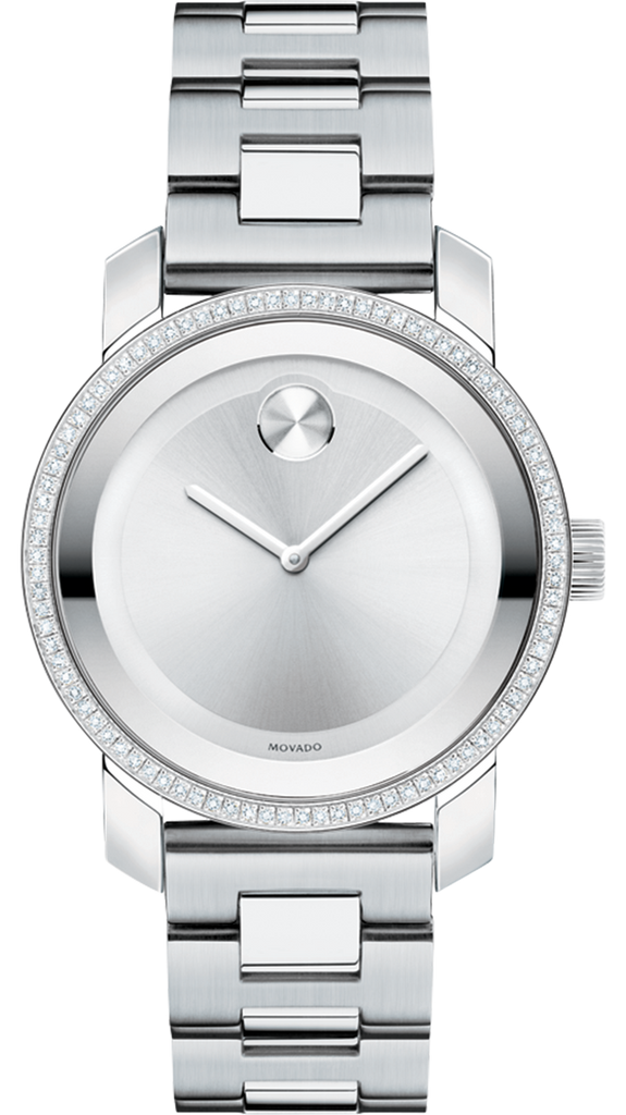 Movado Bold Diamonds Silver Dial Silver Steel Strap Watch for Women - 3600149 Buy Now By Movado