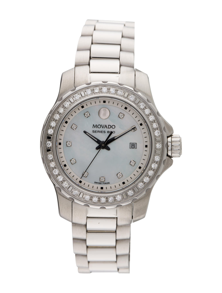 Movado Series 800 29mm Mother of Pearl Dial Diamond Watch For Women - 2600120 Buy Now By Movado