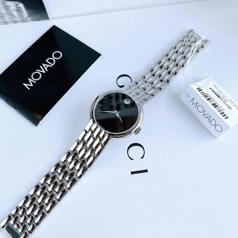 Movado Classic Quartz Black Dial Silver Steel Strap Watch for Men - 0606337 Buy Now By Movado
