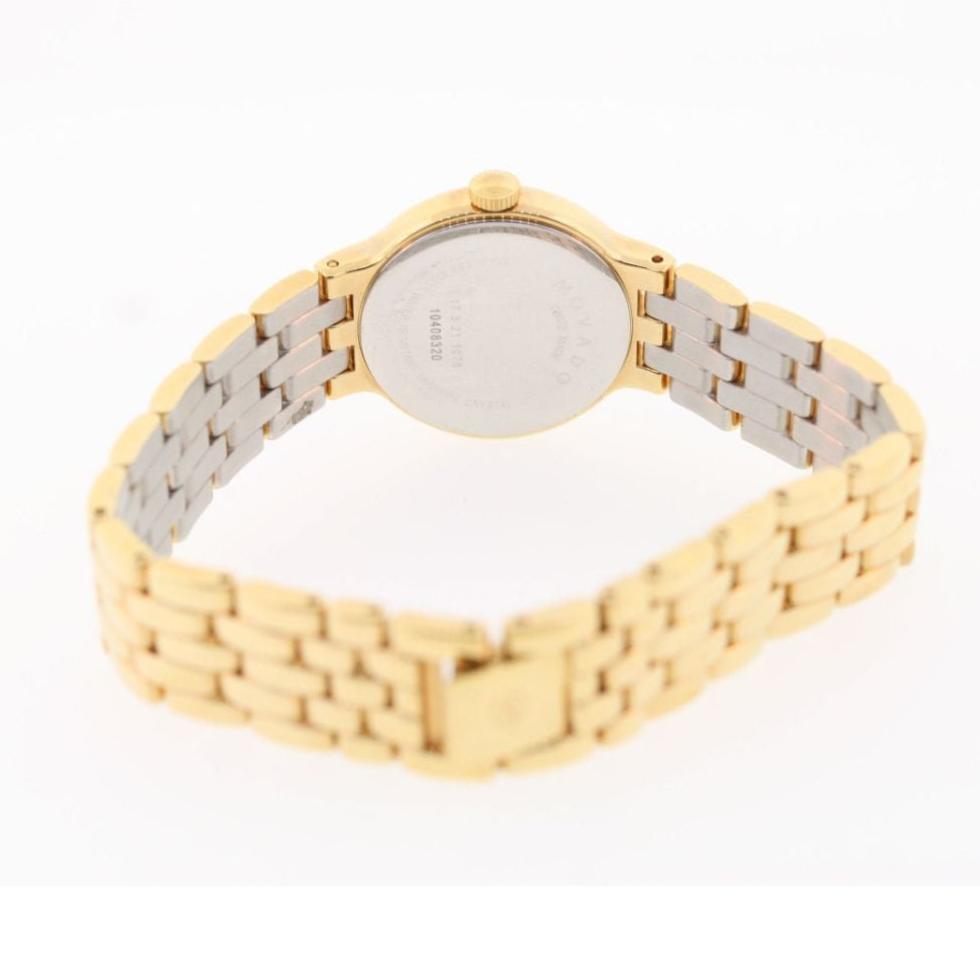 Movado Veturi Black Dial Gold Steel Strap Watch for Women - 0606935 Buy Now By Movado